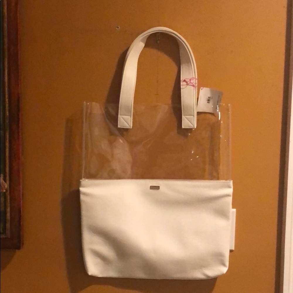 Bando clear/white peekaboo tote